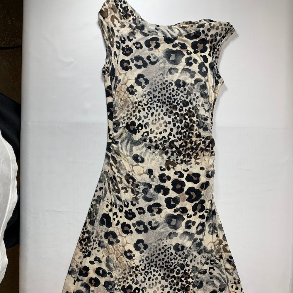 Bloomingdales Animal Print Fit And Flare Dress